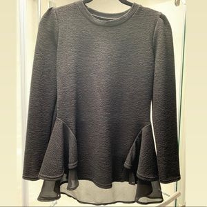 Black Long Sleeve Flowy Top